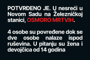 Osmoro poginulo u Novom Sadu: Raspala se nadstrešnica Glavne železničke stanice